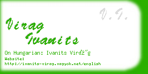 virag ivanits business card